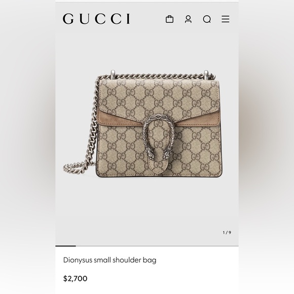 Authentic Gucci Dionysus GG Supreme Mini Bag - Picture 2 of 14